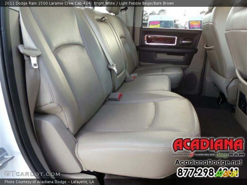 Bright White / Light Pebble Beige/Bark Brown 2011 Dodge Ram 1500 Laramie Crew Cab 4x4