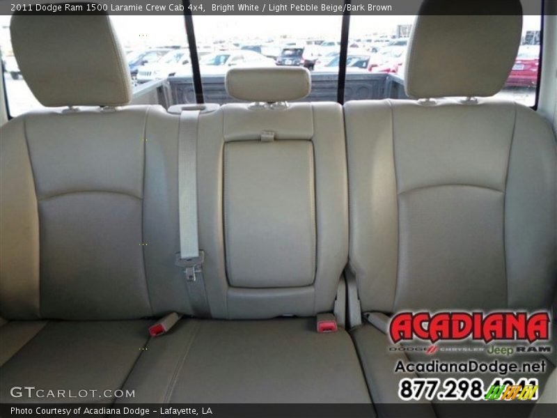 Bright White / Light Pebble Beige/Bark Brown 2011 Dodge Ram 1500 Laramie Crew Cab 4x4