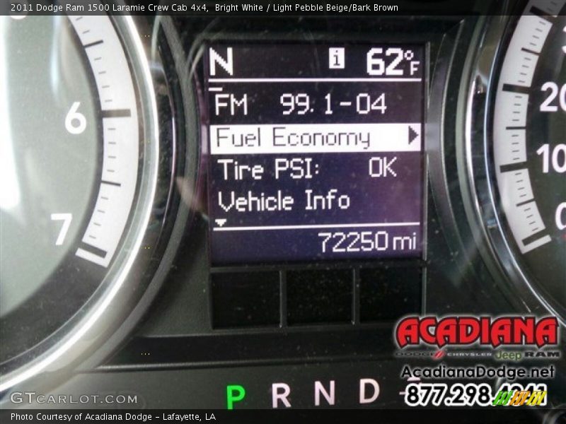 Bright White / Light Pebble Beige/Bark Brown 2011 Dodge Ram 1500 Laramie Crew Cab 4x4