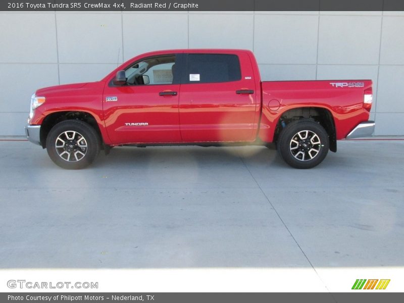 Radiant Red / Graphite 2016 Toyota Tundra SR5 CrewMax 4x4
