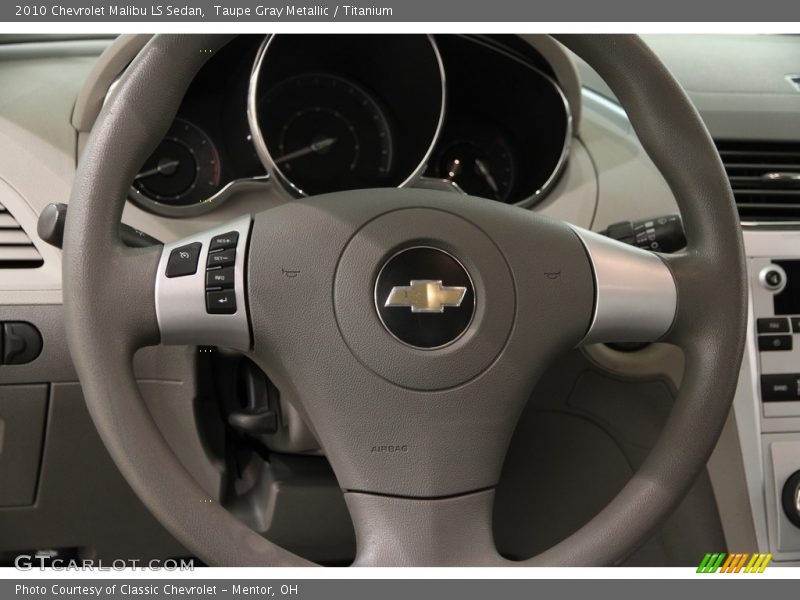 Taupe Gray Metallic / Titanium 2010 Chevrolet Malibu LS Sedan