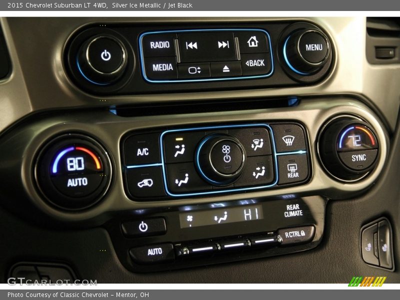Silver Ice Metallic / Jet Black 2015 Chevrolet Suburban LT 4WD