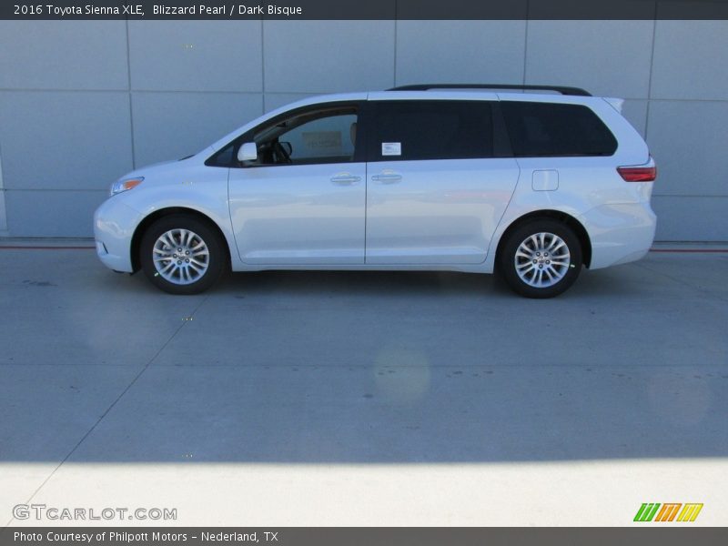 Blizzard Pearl / Dark Bisque 2016 Toyota Sienna XLE