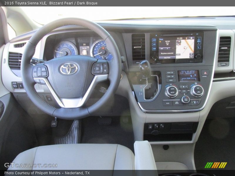 Blizzard Pearl / Dark Bisque 2016 Toyota Sienna XLE