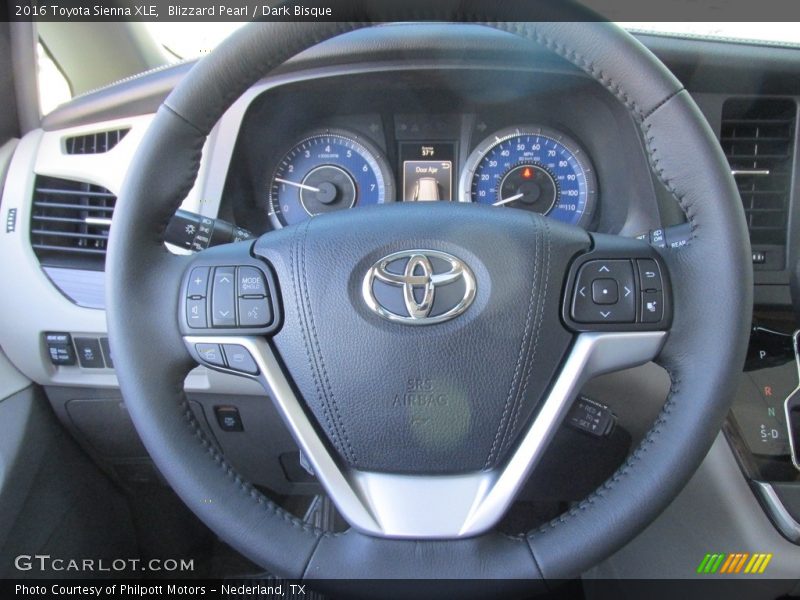 Blizzard Pearl / Dark Bisque 2016 Toyota Sienna XLE