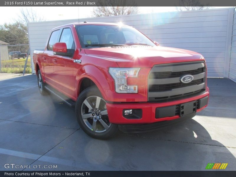 Race Red / Black 2016 Ford F150 Lariat SuperCrew