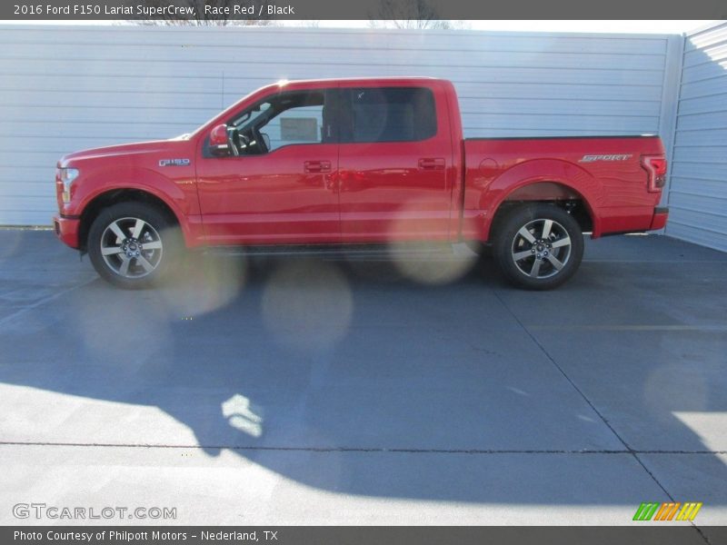 Race Red / Black 2016 Ford F150 Lariat SuperCrew