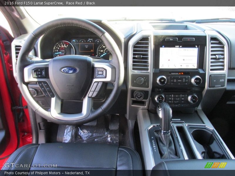 Race Red / Black 2016 Ford F150 Lariat SuperCrew