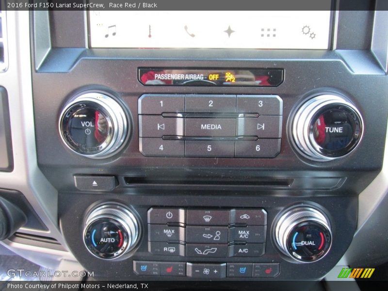 Race Red / Black 2016 Ford F150 Lariat SuperCrew