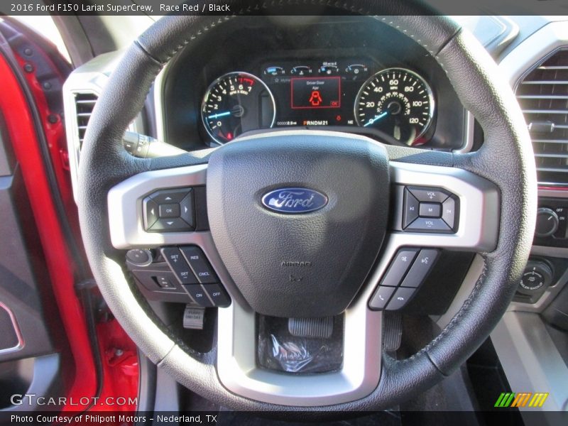 Race Red / Black 2016 Ford F150 Lariat SuperCrew