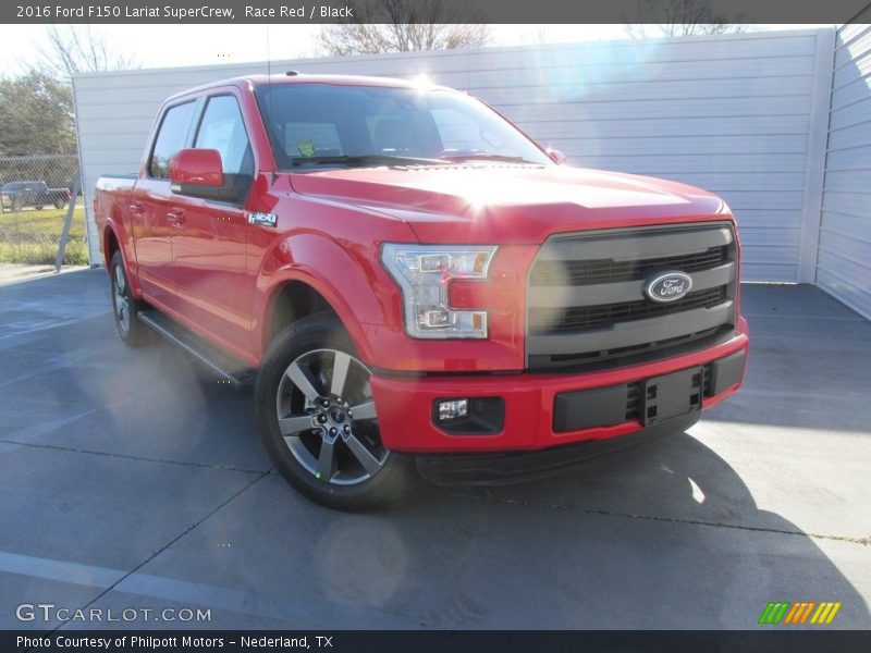 Race Red / Black 2016 Ford F150 Lariat SuperCrew