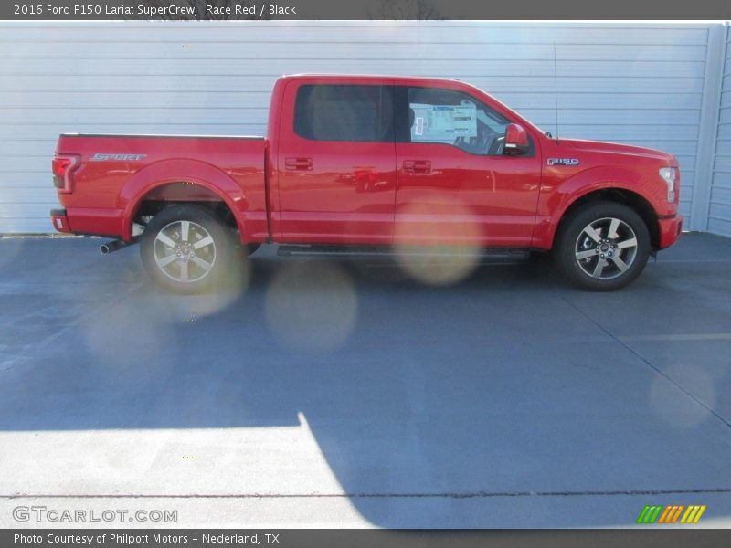 Race Red / Black 2016 Ford F150 Lariat SuperCrew