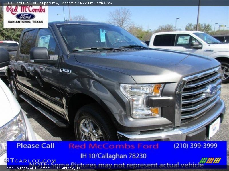 Magnetic / Medium Earth Gray 2016 Ford F150 XLT SuperCrew