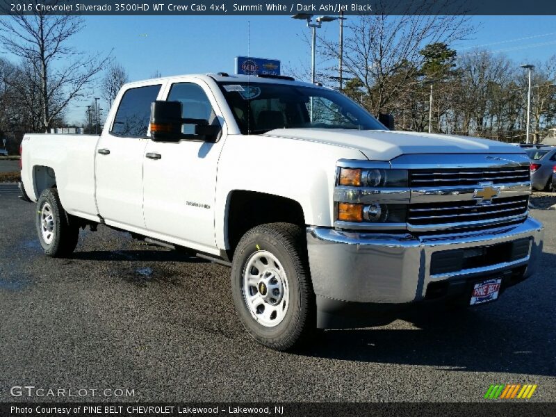 Summit White / Dark Ash/Jet Black 2016 Chevrolet Silverado 3500HD WT Crew Cab 4x4