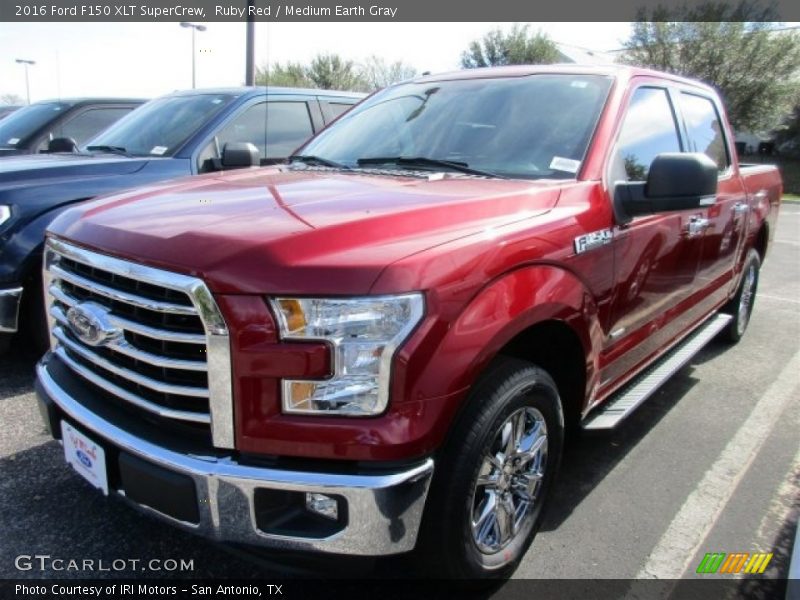 Ruby Red / Medium Earth Gray 2016 Ford F150 XLT SuperCrew