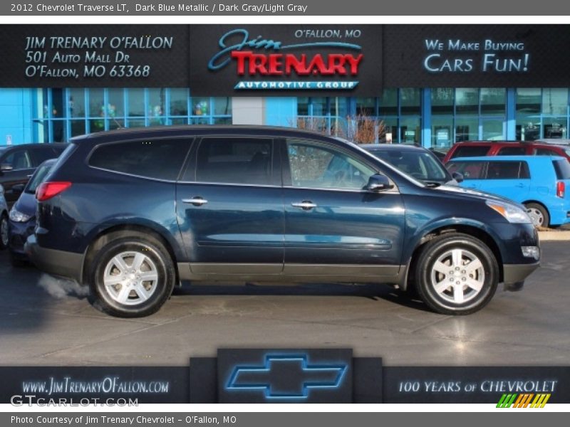 Dark Blue Metallic / Dark Gray/Light Gray 2012 Chevrolet Traverse LT