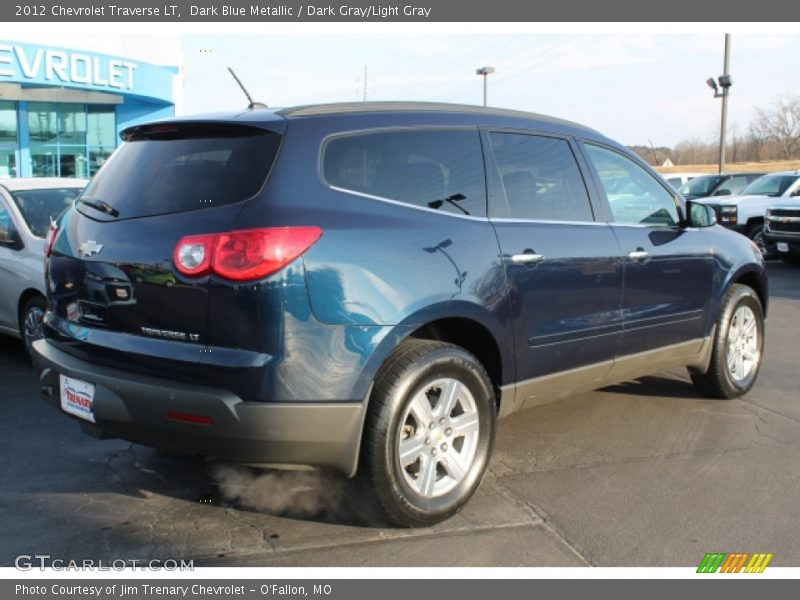 Dark Blue Metallic / Dark Gray/Light Gray 2012 Chevrolet Traverse LT