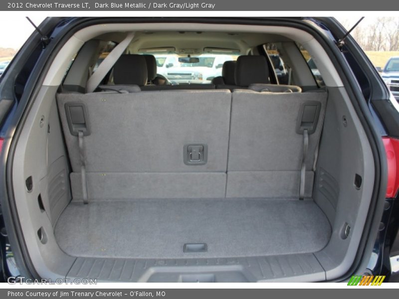 Dark Blue Metallic / Dark Gray/Light Gray 2012 Chevrolet Traverse LT
