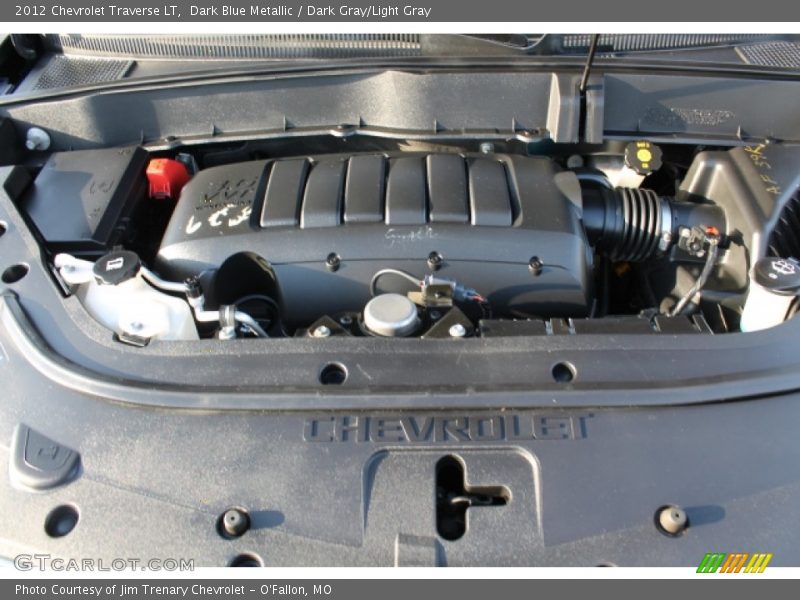 Dark Blue Metallic / Dark Gray/Light Gray 2012 Chevrolet Traverse LT