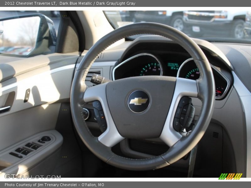 Dark Blue Metallic / Dark Gray/Light Gray 2012 Chevrolet Traverse LT