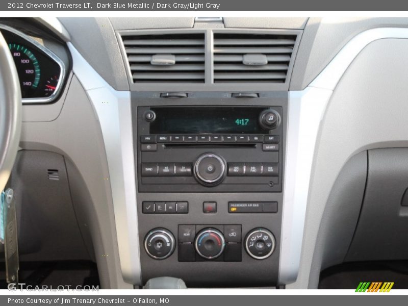 Dark Blue Metallic / Dark Gray/Light Gray 2012 Chevrolet Traverse LT