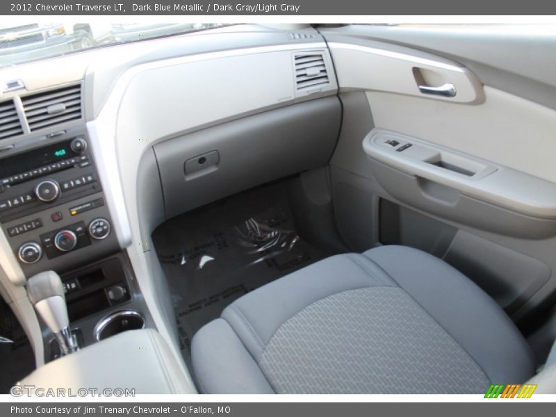 Dark Blue Metallic / Dark Gray/Light Gray 2012 Chevrolet Traverse LT