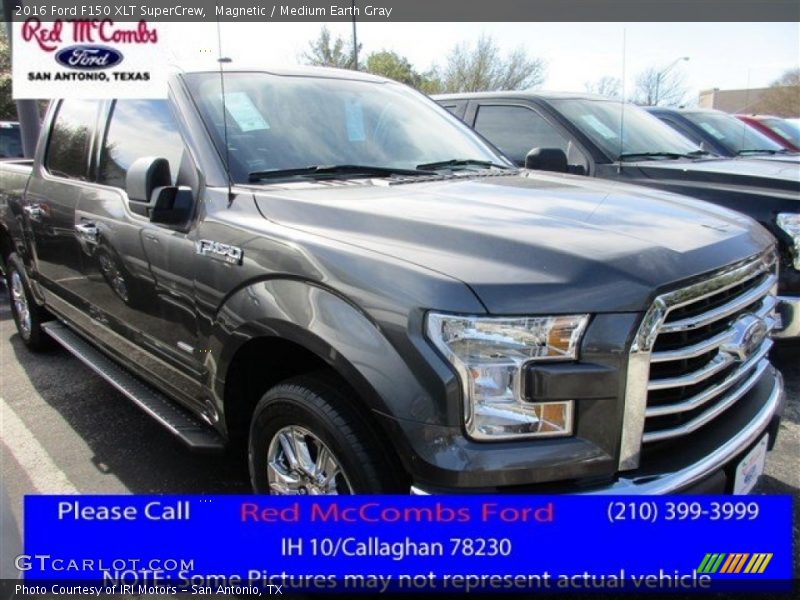 Magnetic / Medium Earth Gray 2016 Ford F150 XLT SuperCrew