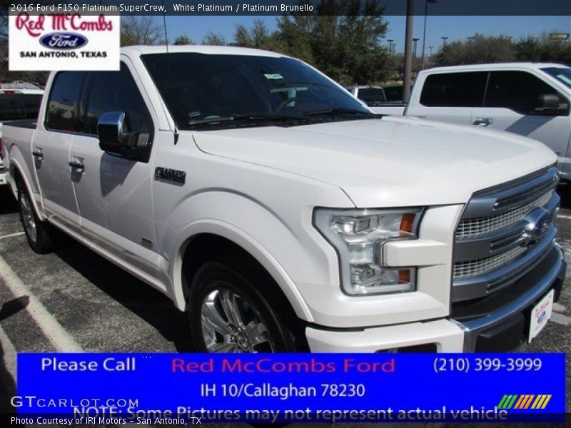 White Platinum / Platinum Brunello 2016 Ford F150 Platinum SuperCrew