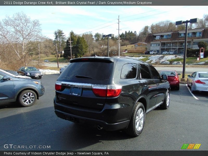 Brilliant Black Crystal Pearl / Dark Graystone/Medium Graystone 2011 Dodge Durango Crew 4x4