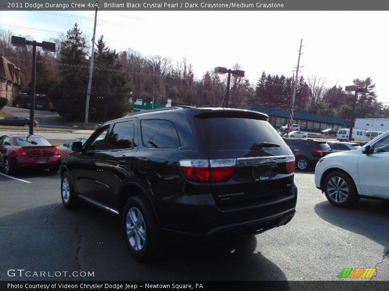 Brilliant Black Crystal Pearl / Dark Graystone/Medium Graystone 2011 Dodge Durango Crew 4x4