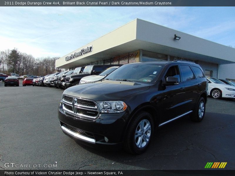 Brilliant Black Crystal Pearl / Dark Graystone/Medium Graystone 2011 Dodge Durango Crew 4x4