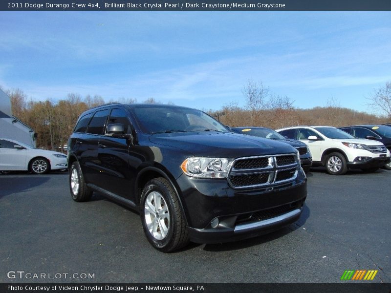 Brilliant Black Crystal Pearl / Dark Graystone/Medium Graystone 2011 Dodge Durango Crew 4x4