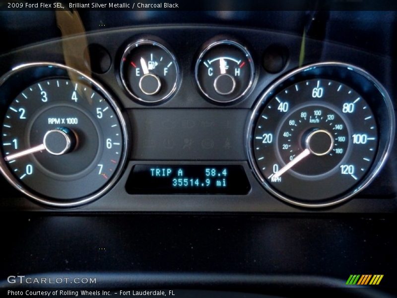 Brilliant Silver Metallic / Charcoal Black 2009 Ford Flex SEL