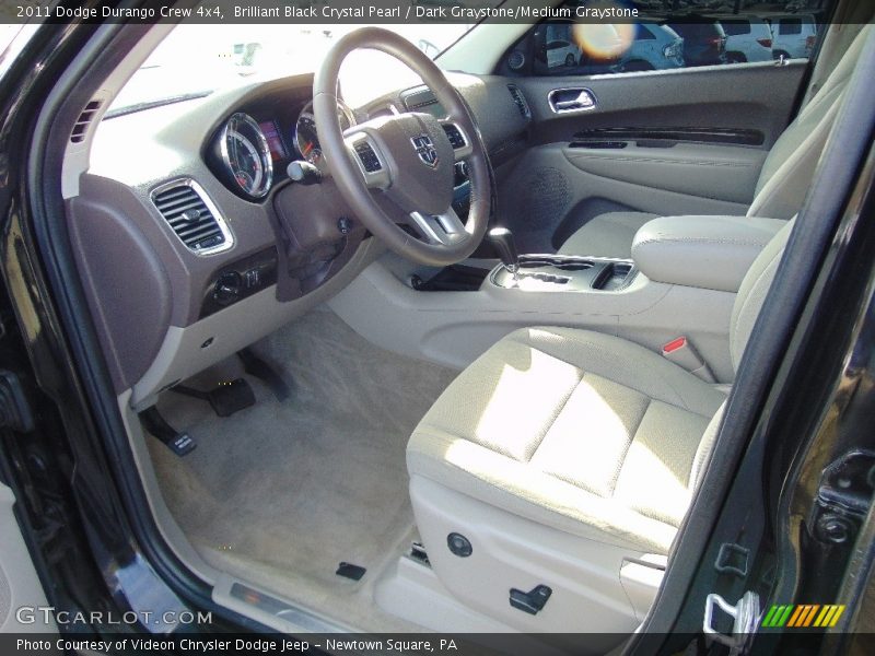 Brilliant Black Crystal Pearl / Dark Graystone/Medium Graystone 2011 Dodge Durango Crew 4x4
