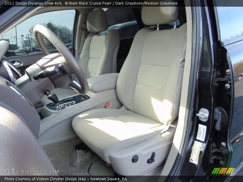 Brilliant Black Crystal Pearl / Dark Graystone/Medium Graystone 2011 Dodge Durango Crew 4x4