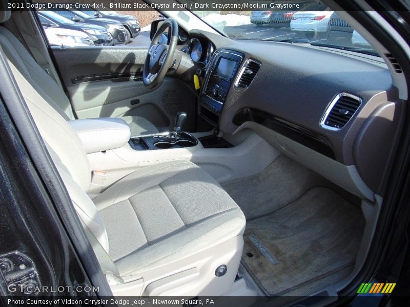 Brilliant Black Crystal Pearl / Dark Graystone/Medium Graystone 2011 Dodge Durango Crew 4x4