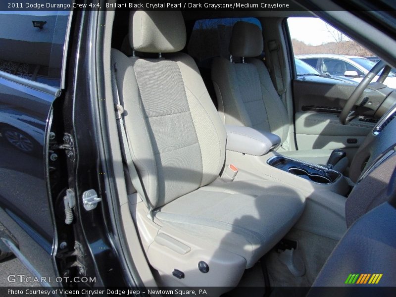 Brilliant Black Crystal Pearl / Dark Graystone/Medium Graystone 2011 Dodge Durango Crew 4x4