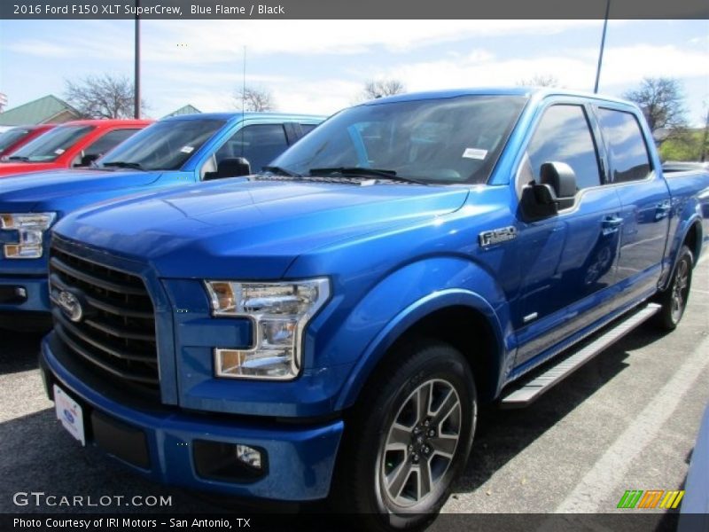 Blue Flame / Black 2016 Ford F150 XLT SuperCrew