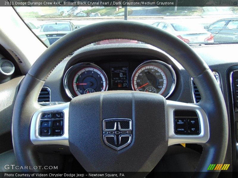 Brilliant Black Crystal Pearl / Dark Graystone/Medium Graystone 2011 Dodge Durango Crew 4x4