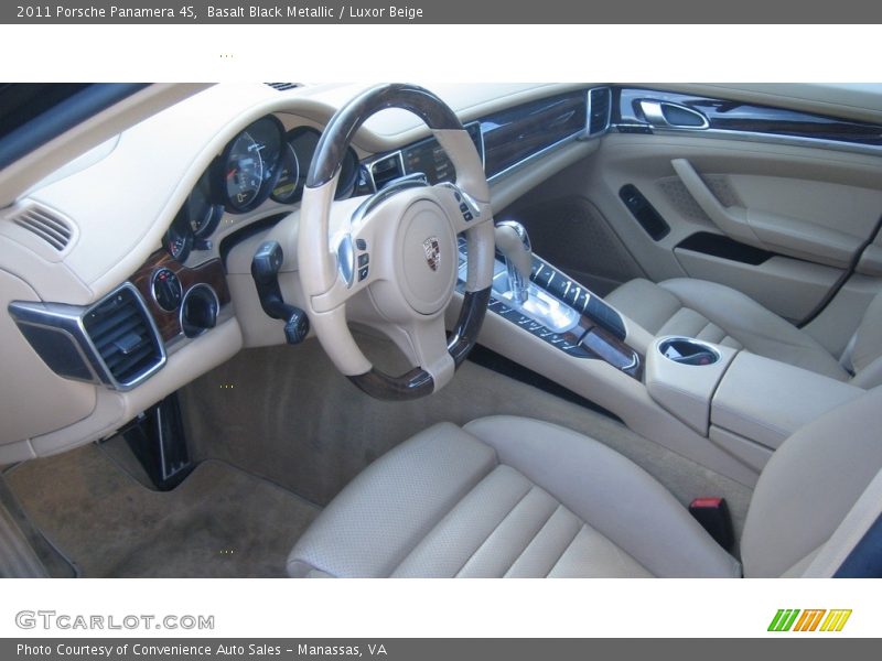 Basalt Black Metallic / Luxor Beige 2011 Porsche Panamera 4S