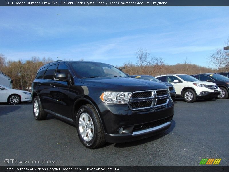 Brilliant Black Crystal Pearl / Dark Graystone/Medium Graystone 2011 Dodge Durango Crew 4x4