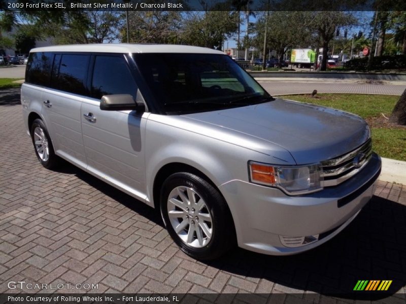 Brilliant Silver Metallic / Charcoal Black 2009 Ford Flex SEL