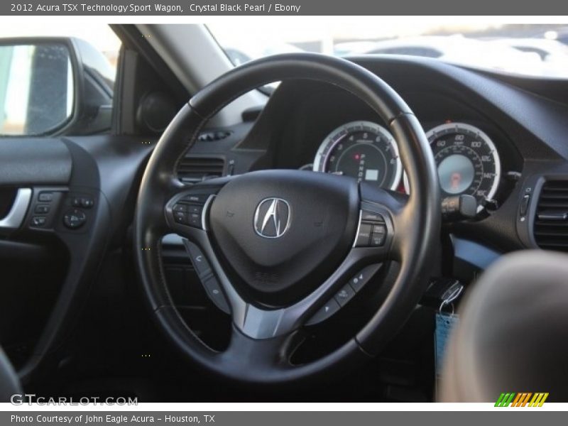 Crystal Black Pearl / Ebony 2012 Acura TSX Technology Sport Wagon