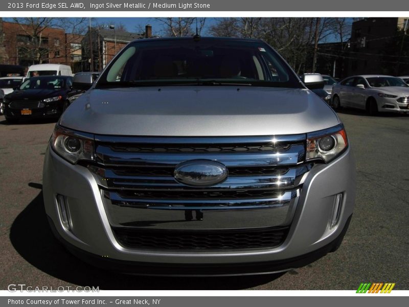 Ingot Silver Metallic / Medium Light Stone 2013 Ford Edge SEL AWD