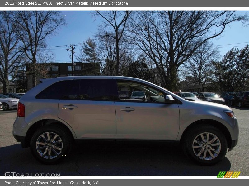 Ingot Silver Metallic / Medium Light Stone 2013 Ford Edge SEL AWD