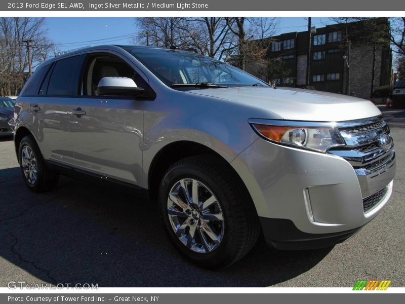 Ingot Silver Metallic / Medium Light Stone 2013 Ford Edge SEL AWD