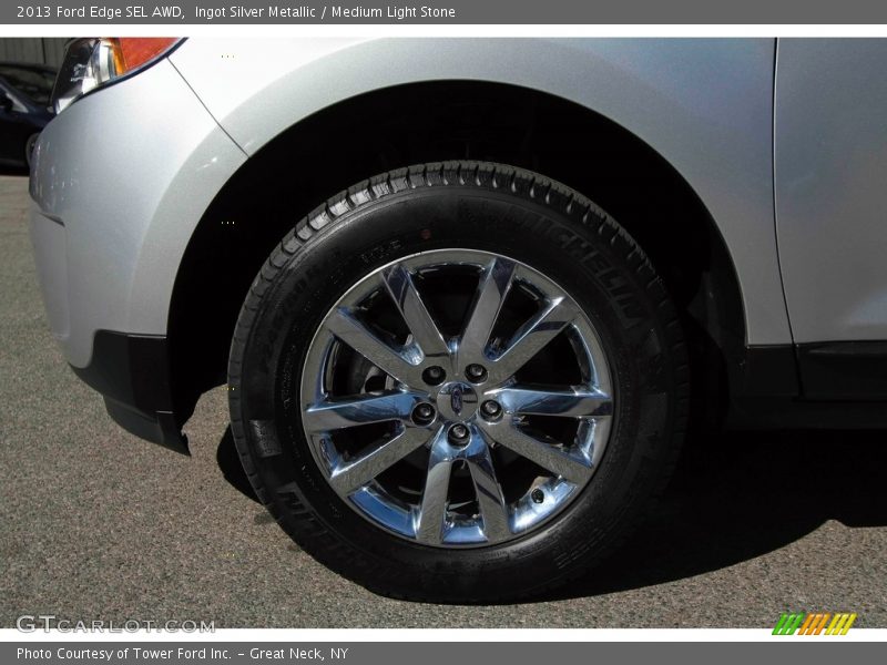 Ingot Silver Metallic / Medium Light Stone 2013 Ford Edge SEL AWD