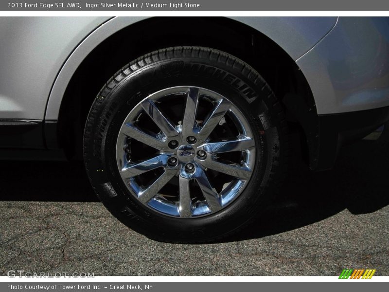 Ingot Silver Metallic / Medium Light Stone 2013 Ford Edge SEL AWD