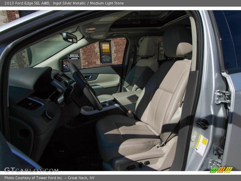 Ingot Silver Metallic / Medium Light Stone 2013 Ford Edge SEL AWD