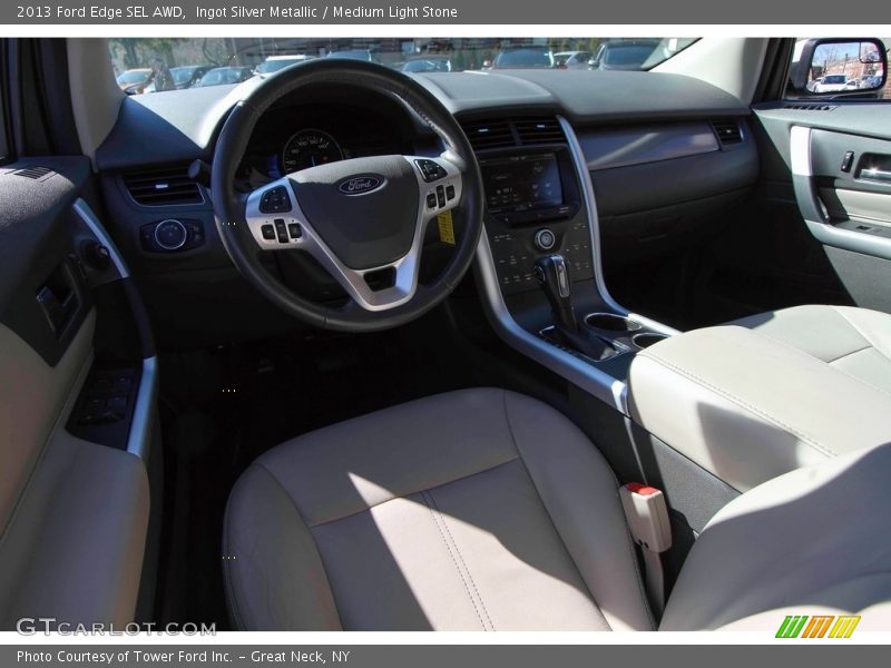 Ingot Silver Metallic / Medium Light Stone 2013 Ford Edge SEL AWD
